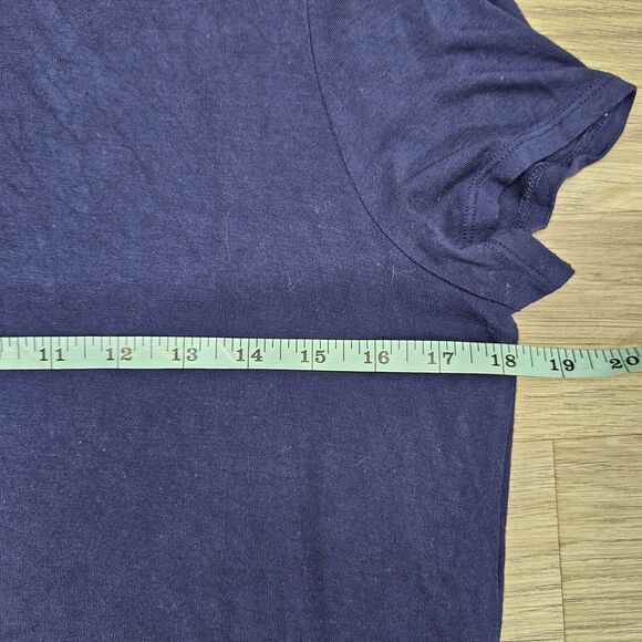 ELLE Womens Blue Rose Collar Trim Blouse Shirt Small - Picture 5 of 9